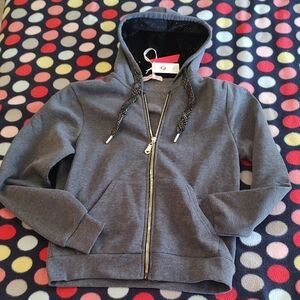 Gray Hoodie with Sparkel Detail by Red Marine Ladies NWT Medium